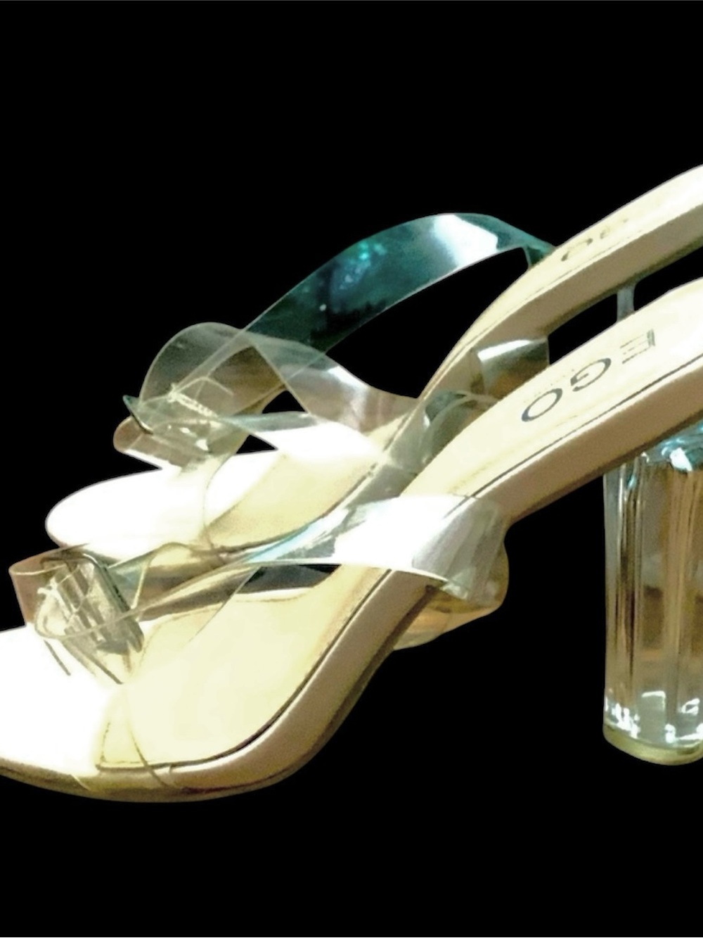 EGO CLEAR Wrap Around Straps and Platform Heels Size 8